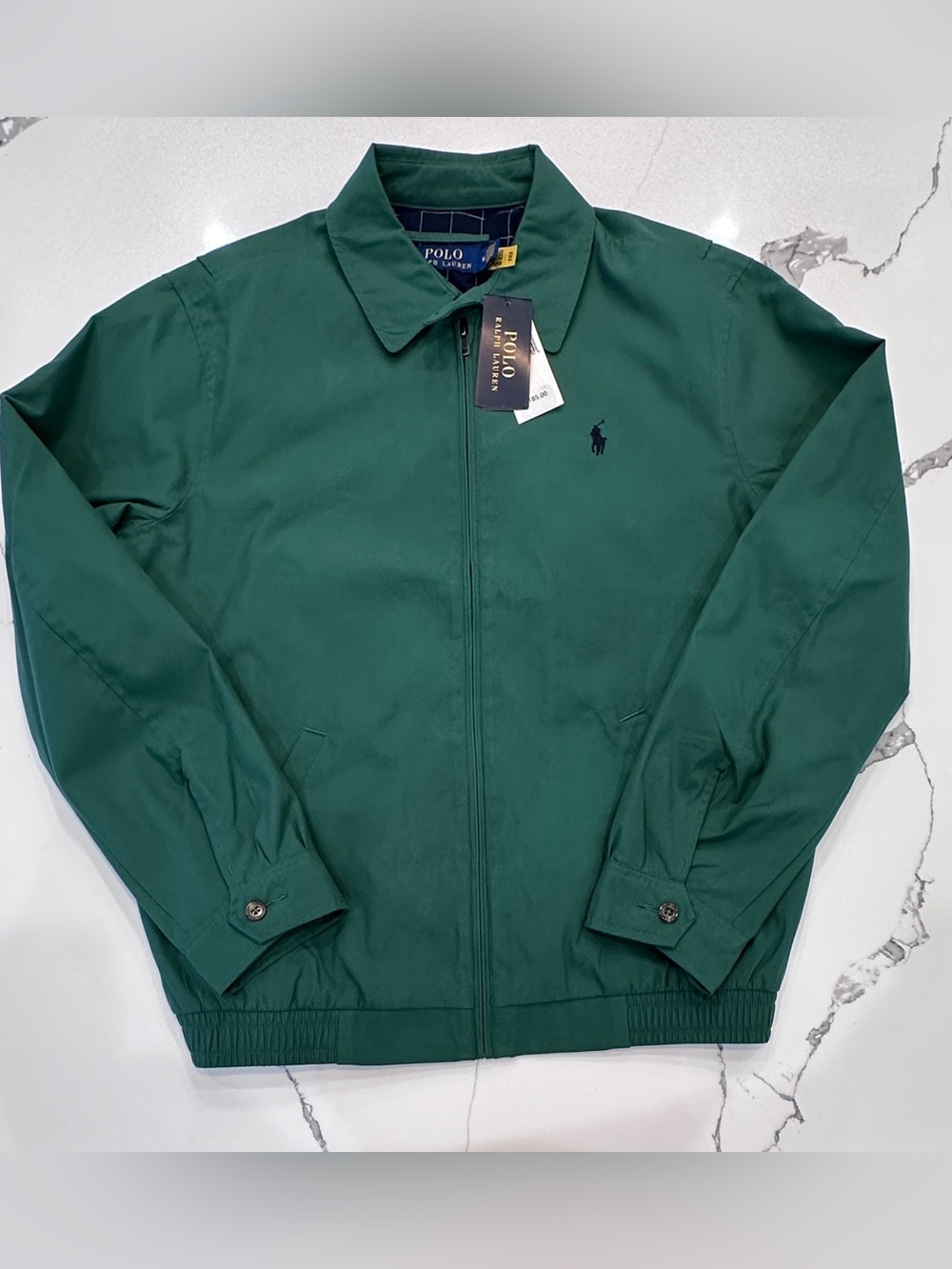 Polo Ralph Lauren VERANO GREEN Twill Bi Swing Full Zip Windbreaker Jacket NWT